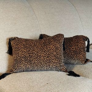 Small leopard / cheetah print throw pillows